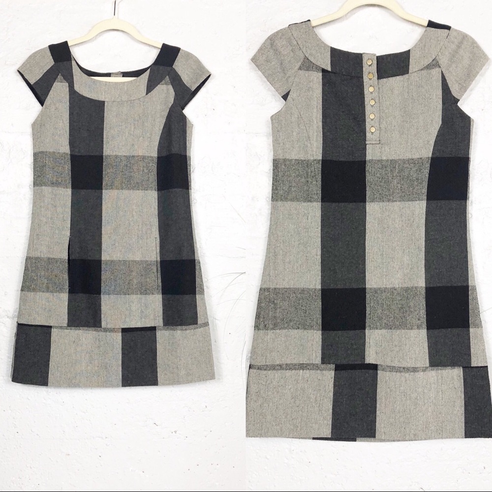 Gentle Fawn Plaid Midi Dress Size Small - Picture 2 of 8